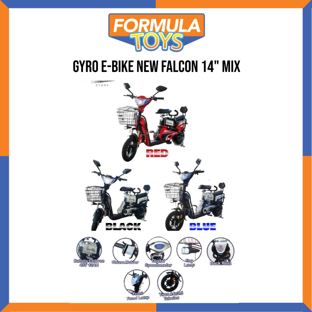 SEPEDA LISTRIK GYRO E-BIKE NEW FALCON 14" MIX