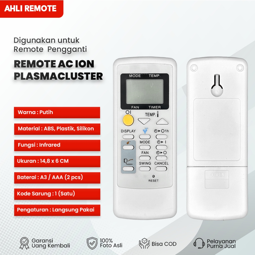 Remot AC Sharp Ion Plasmacluster CRMC-A791JBEZ / Remote AC Sharp