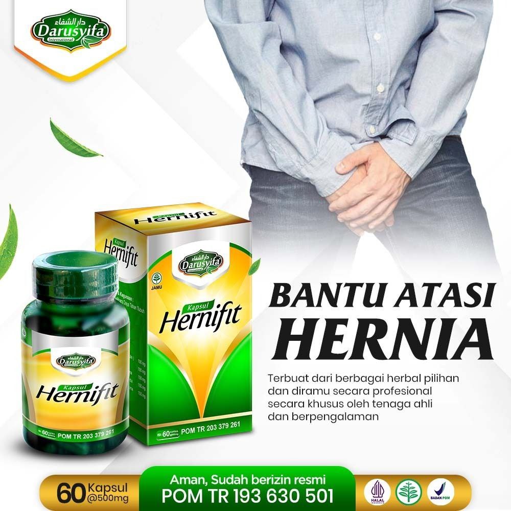 HERNIFIT Obat Hernia Turun Berok Darusyifa BPOM Isi 60 Kapsul
