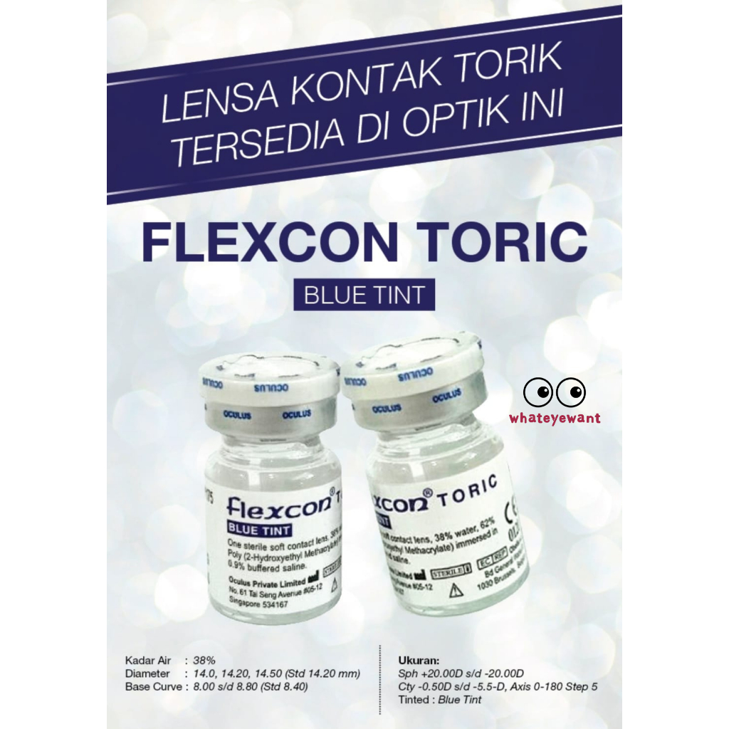 Toric Flexcon Softlens Minus Plus Cylinder Hypropia Miopia Astigmatisme