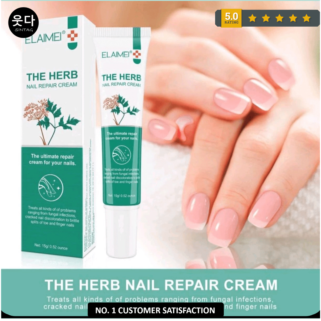Elaimei Obat Kuku Anti Jamur The Herb Nail Repair Cream