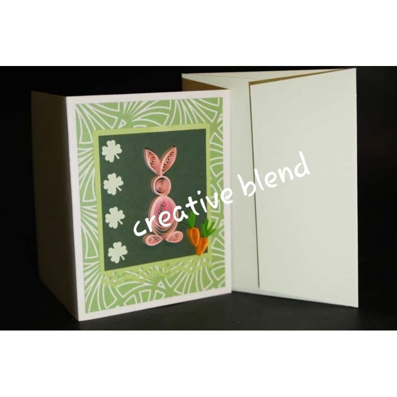 Kartu Ucapan Quilling Card Handmade02 Rabbit