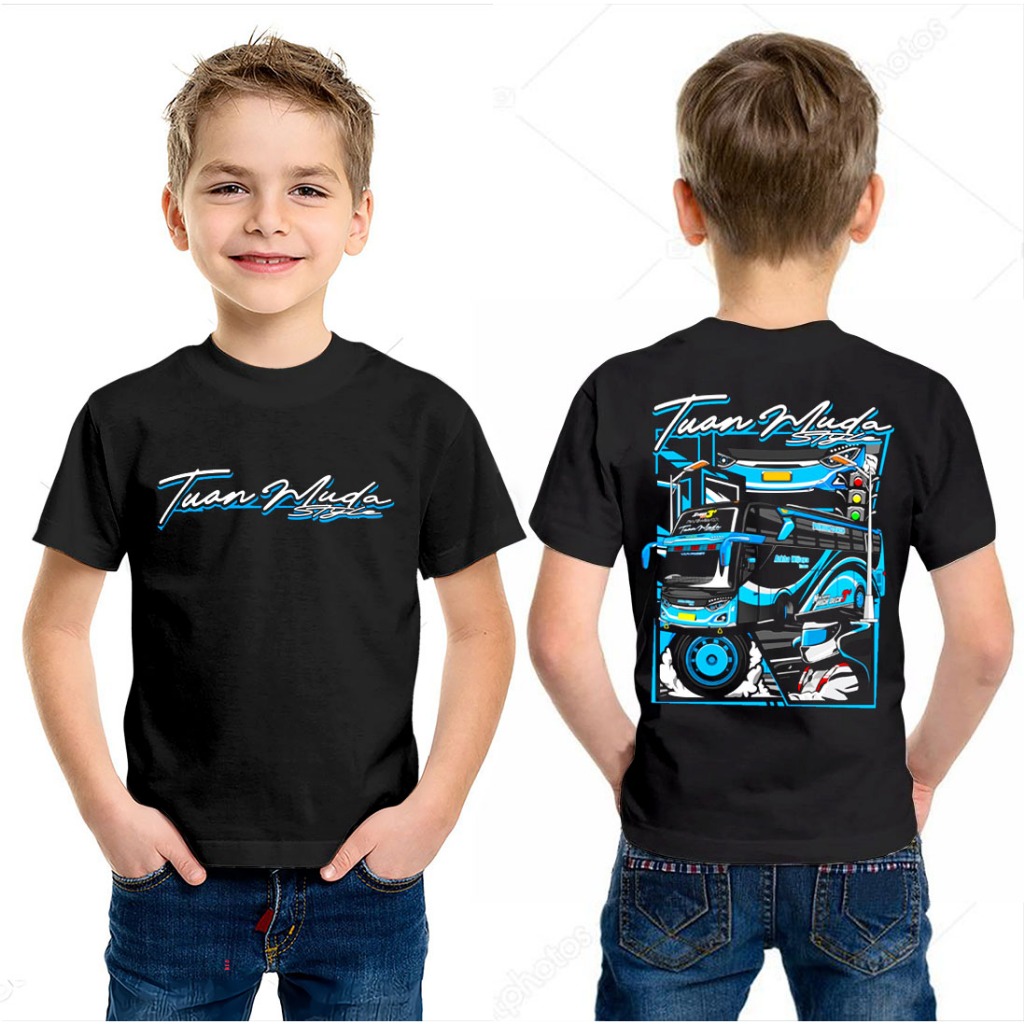 KAOS ANAK BUS TUAN MUDA BIRU AZKA WIJAYA TRANS BAJU BIS TELOLET ANAK USIA 1-15 TAHUN