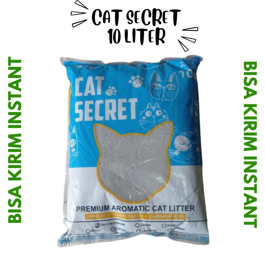 Pasir Kucing Cat Secret Gumpal Wangi 10 Liter