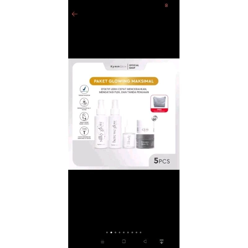 KYMM SKIN 5PCS PAKET LENGKAP GLOWING