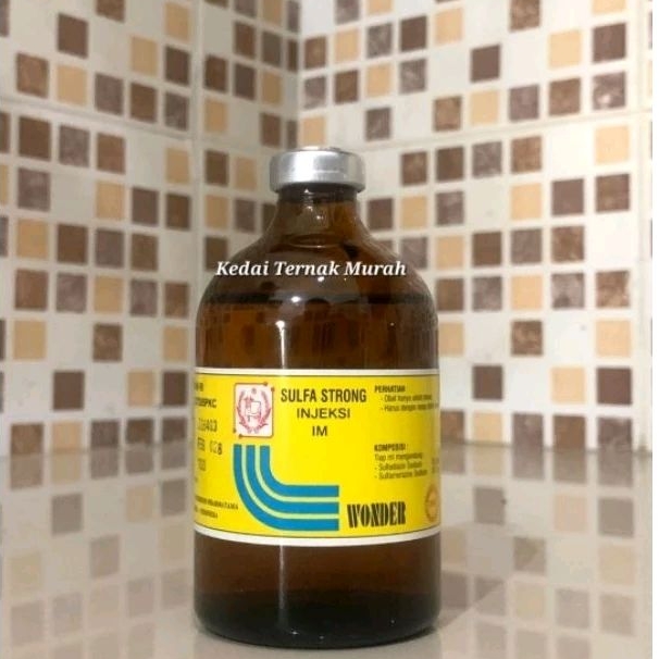 Sulfa Strong 100ml Injeksi Obat Diare Mencret Sapi Kambing Domba Babi Ayam Unggas