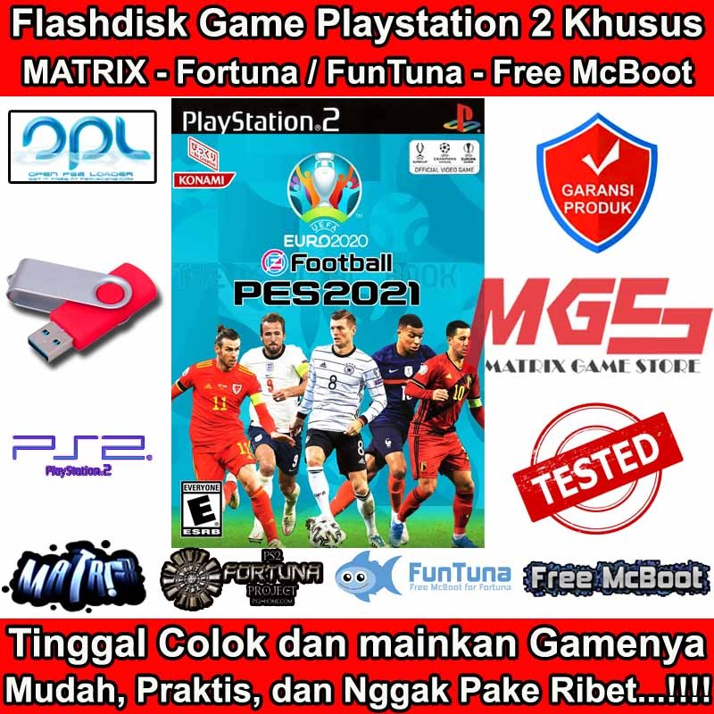 Flashdisk Game PS2 PS 2 PES 2021 Euro 2020 Edition Final