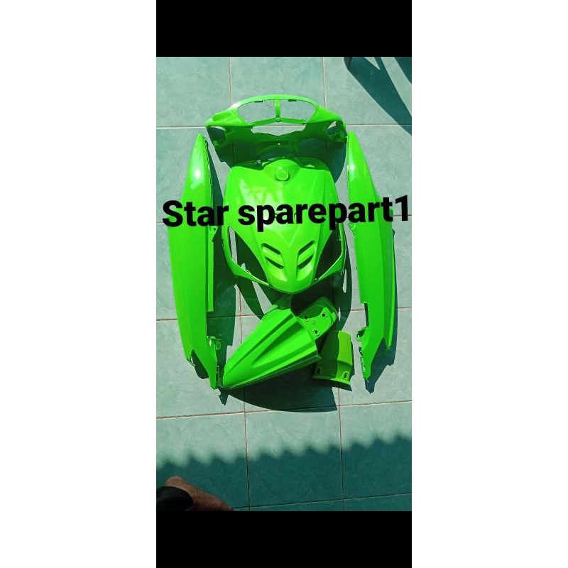 cover full body halus motor yamaha mio sporty 2004/2008 warna hijau stabilo