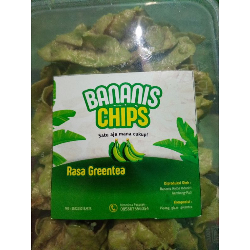 

BANANIS CHIPS LUMER RASA GREEN TEA