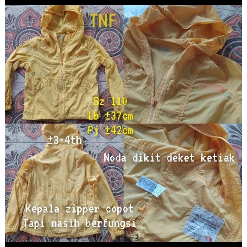 TNF jaket gunung anak second
