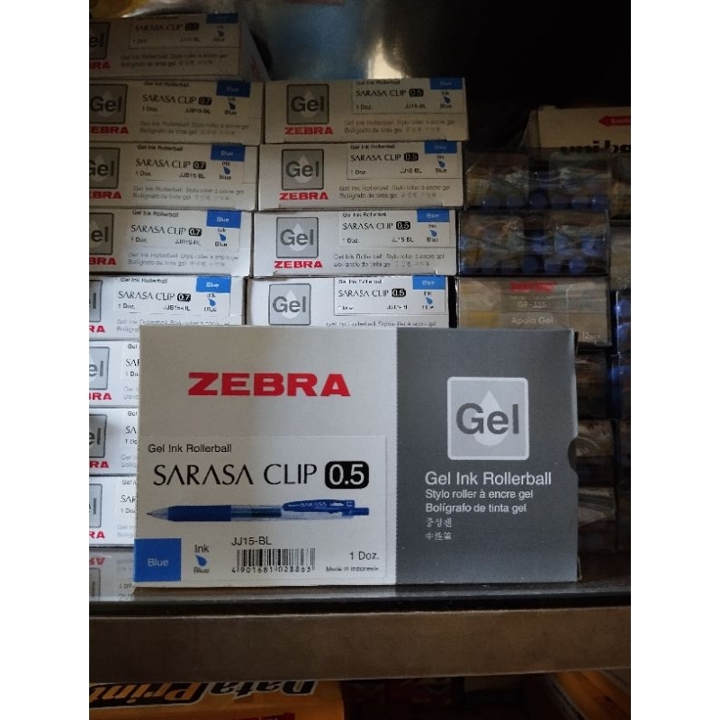 

sarasa zebra clip pulpen gel 0.5 mm biru 1 Pack