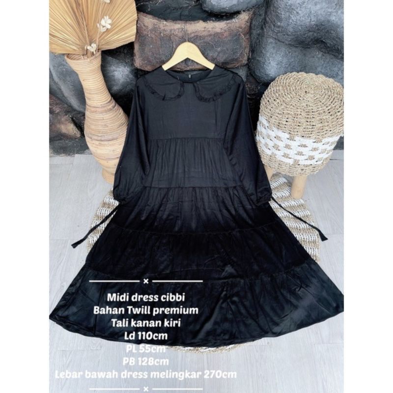 GAMIS SYAR'I BAHAN RAYON TWILL PREMIUM TEBAL DAN HALUS GAMIS HITAM POLOS