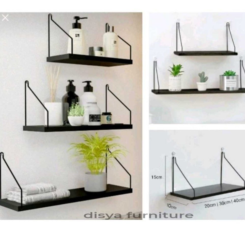 Rak tempel dinding serbaguna hiasan kamar minimalis>Rak buku