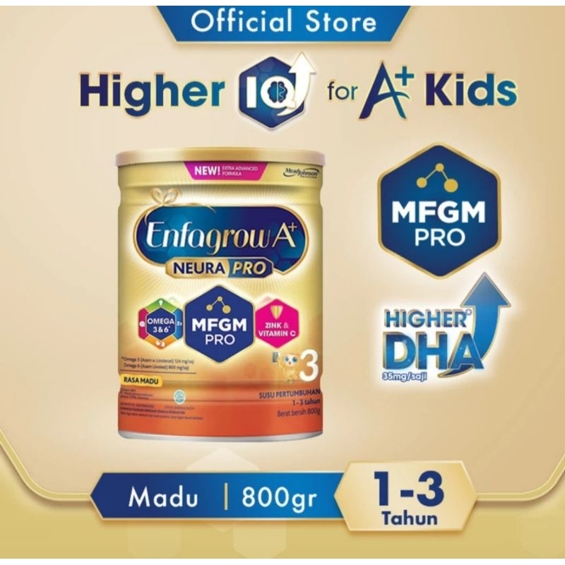 ENFAGROW 3 A+ MADU 800GR - SUSU FORMULA PERTUMBUHAN BALITA