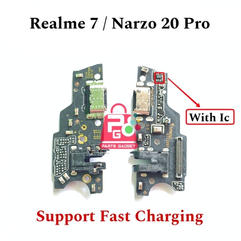 Konektor Charger Realme 7 Narzo 20 Pro With Ic Pcb Board Papan Cas Mic