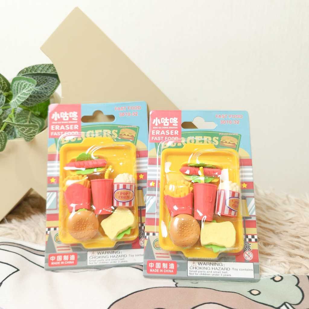 

Penghapus Unik Bentuk Burger/ Cocacola/ Sandwich / isi 5PCS /3010 /Cocok Untuk Souvenir Ultah