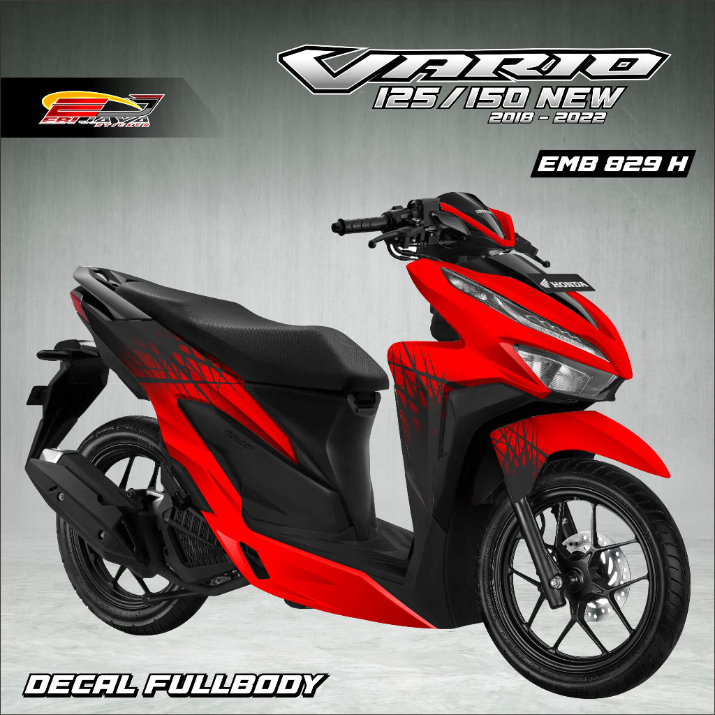 STIKER FULL BODY MOTOR VARIO 125 TERBARU-STIKER VARIO FULL BLOK BODY CUSTOM TULISAN FREE-EMB829