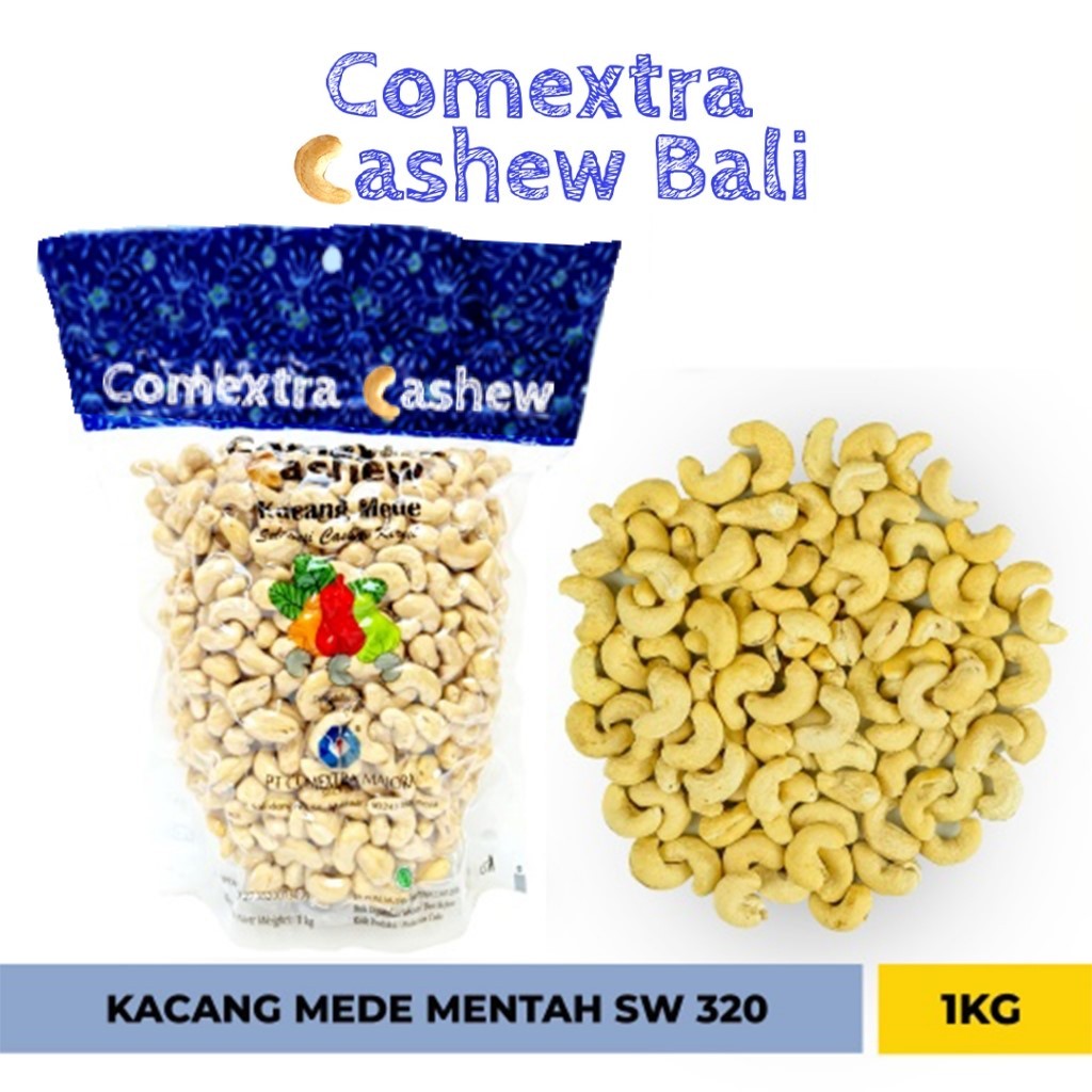 

Kacang Mede Comextra Mentah Utuh S 320 1 Kg - Cashew Mete Mente (Bali)