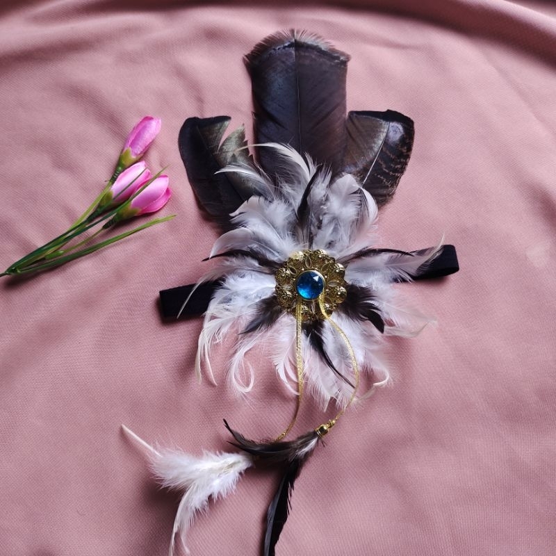 topi Indian/TOPI INDIAN/INDIAN HEADDRESS/bando Indian simpel/bando bulu kalkun