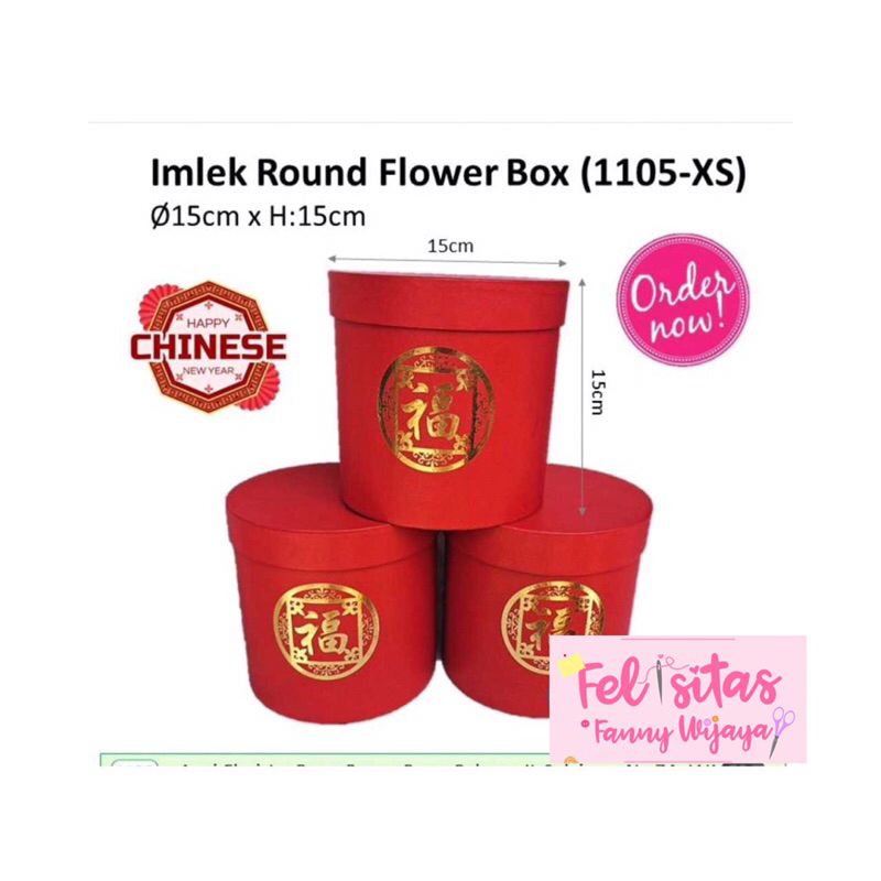 

imlek flower Box d15 t15 - box imlek - bloombox derkorasi chinese - ATB