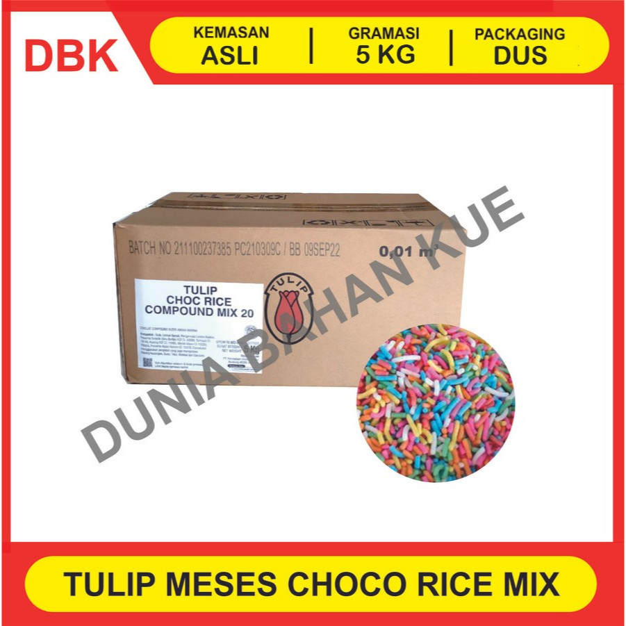 

TULIP MESES WARNA WARNI CHOCORICE MEISES MIX 5 KG