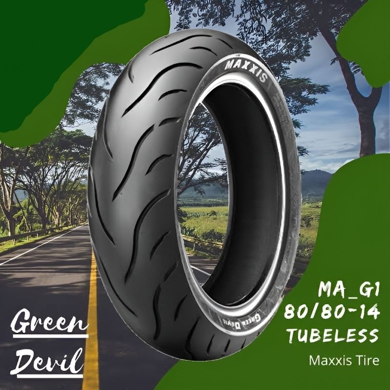 Ban motor maxxis green devil 80/80 ring 14 tubless