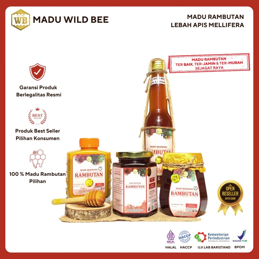 

WB Wild Bee - Madu Rambutan / Lebah Apis Melifera - Kemasan Ekonomis