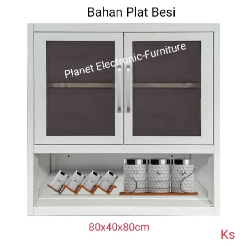 Kitchen Set Gantung Plat Besi 2 pintu  Lemari Sayur  Lemari Dapur  Lemari Anti Rayap Promo Murah