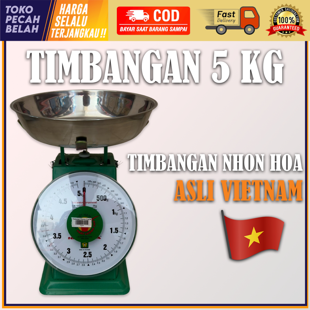 TIMBANGAN DUDUK TIMBANGAN BUAH JARUM NHON HOA 5 KG BESAR NONG HOA TIMBANGAN VIETNAM 5KG BESAR
