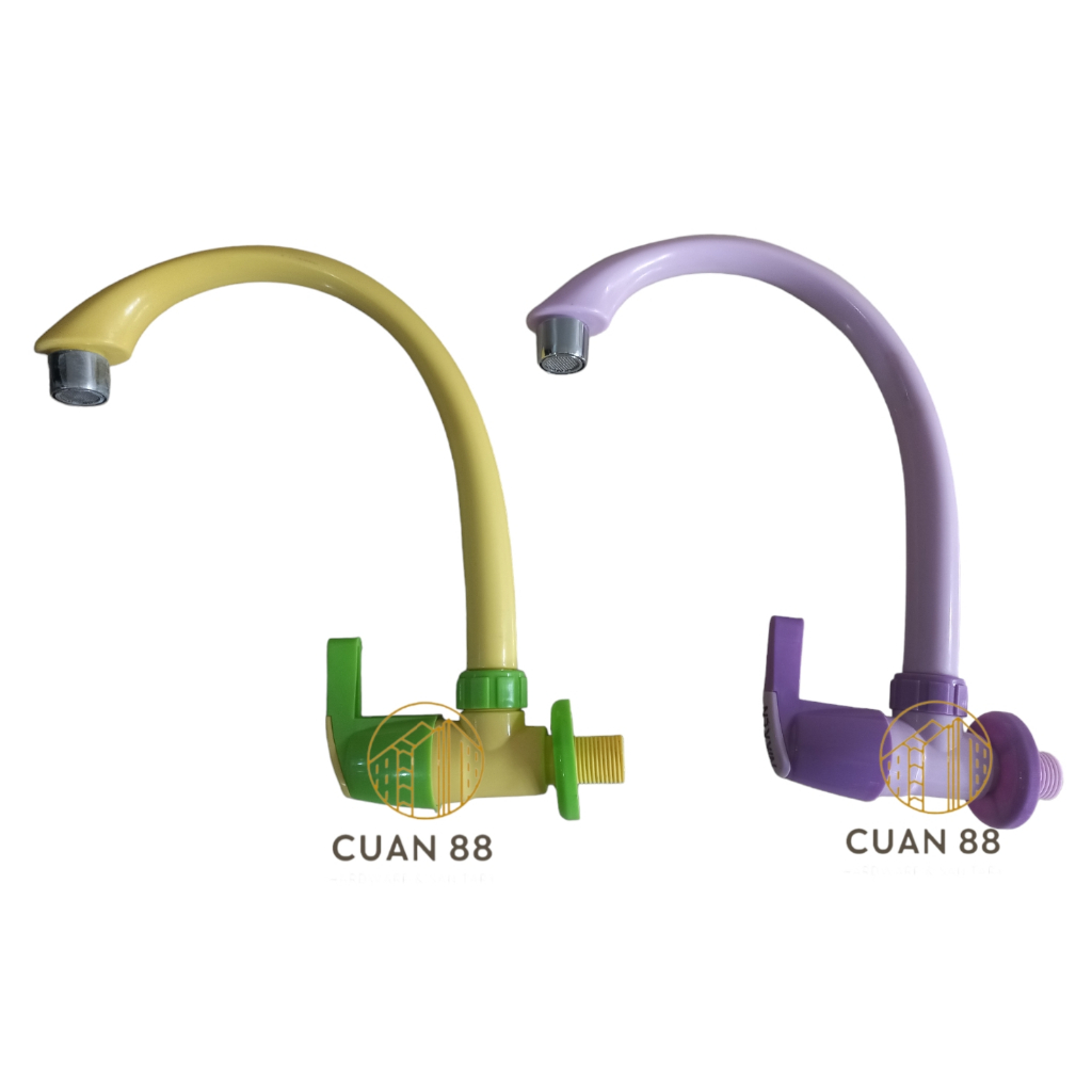 Kran Angsa PVC Warna Nikken / Kran Angsa PVC Engkol Malaysia Nikken / Kran Bak Cuci Piring / Kran Wa