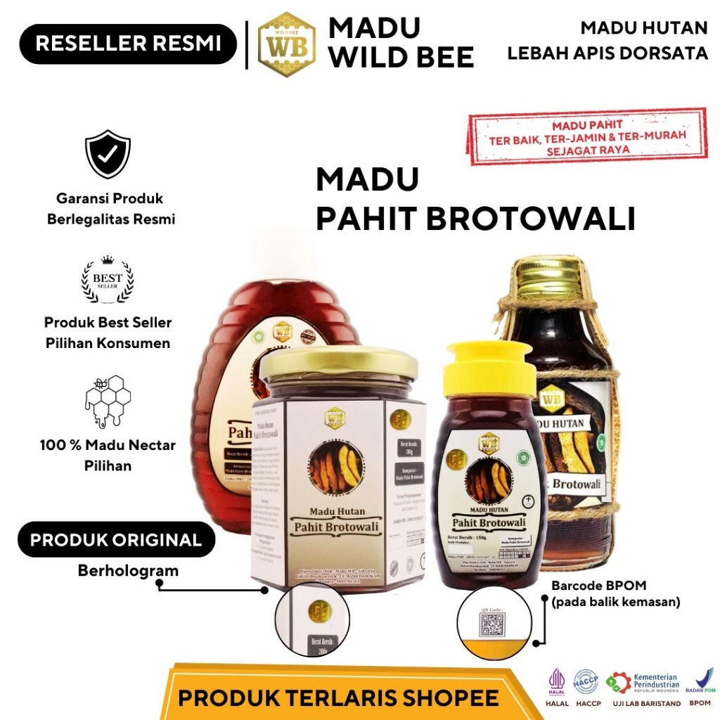 

WB Wild Bee - Madu Pahit Brotowali / Lebah Apis Dorsata - Wild Bee - Kemasan Try Kit