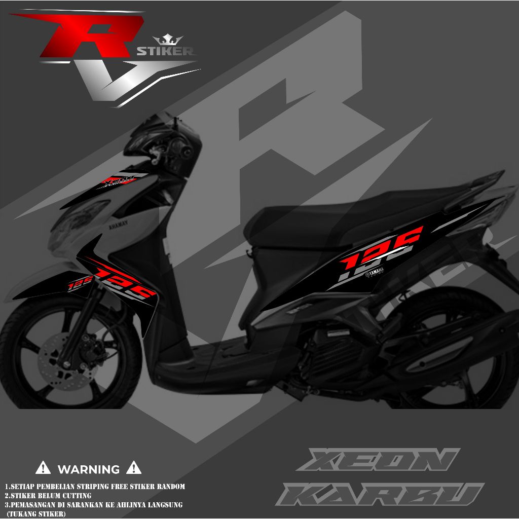 STRIPING XEON KARBU/STIKER XEON RC/STRIPING VARIASI XEON KARBU THAILAND TERBARU