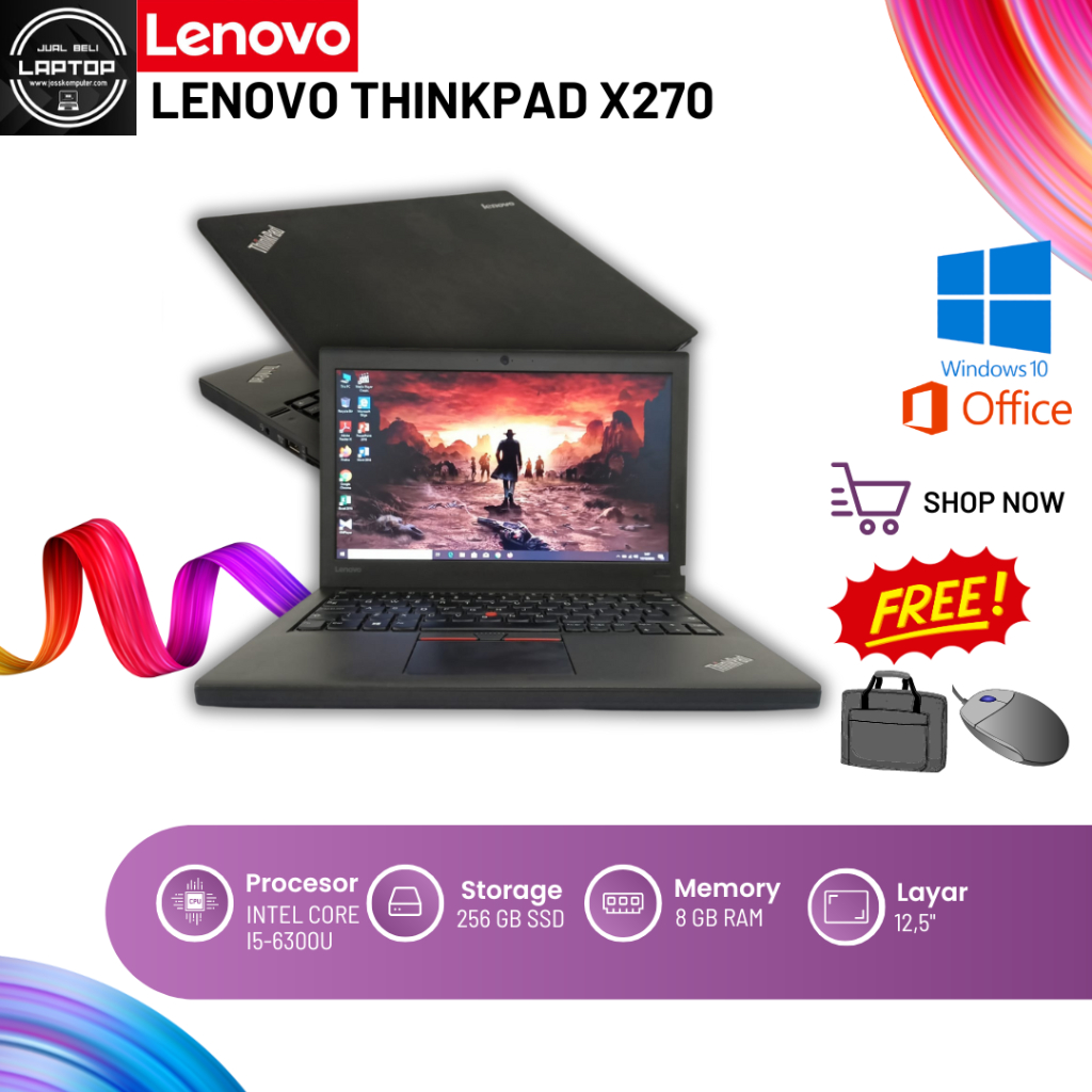 Laptop Lenovo thinkpad X270 Core i5-6300U Ram 8GB