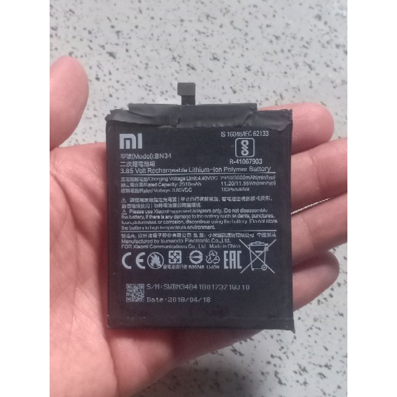 baterai redmi BN34 copotan normal for redmi 5a
