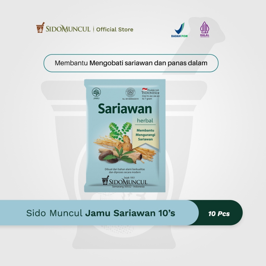 

Sido Muncul Jamu Sariawan 10's - Mengobati Sariawan dan Panas Dalam