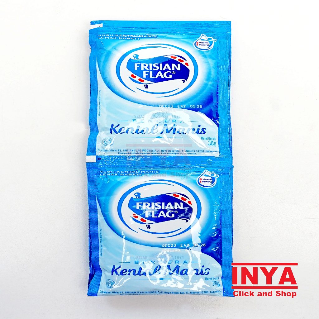 

Frisian Flag Susu Bendera Kental Manis 6x38gr Renceng - Condensed Milk