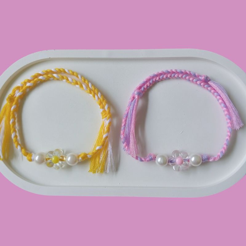 Gelang bunga/ Gelang couple/ Gelang couple BESTie/ Gelang tali/ Gelang wanita/ Gelang murah