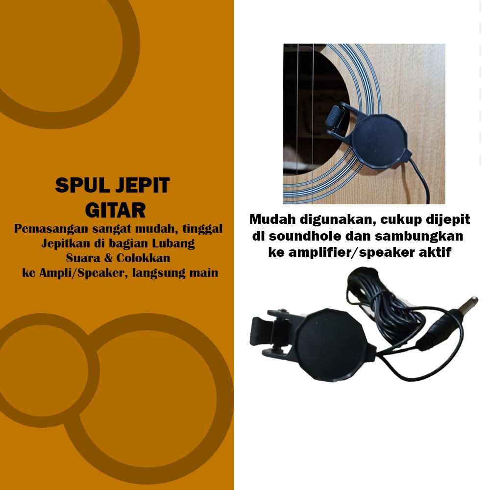 Spul Jepit Gitar Akustik Elektrik