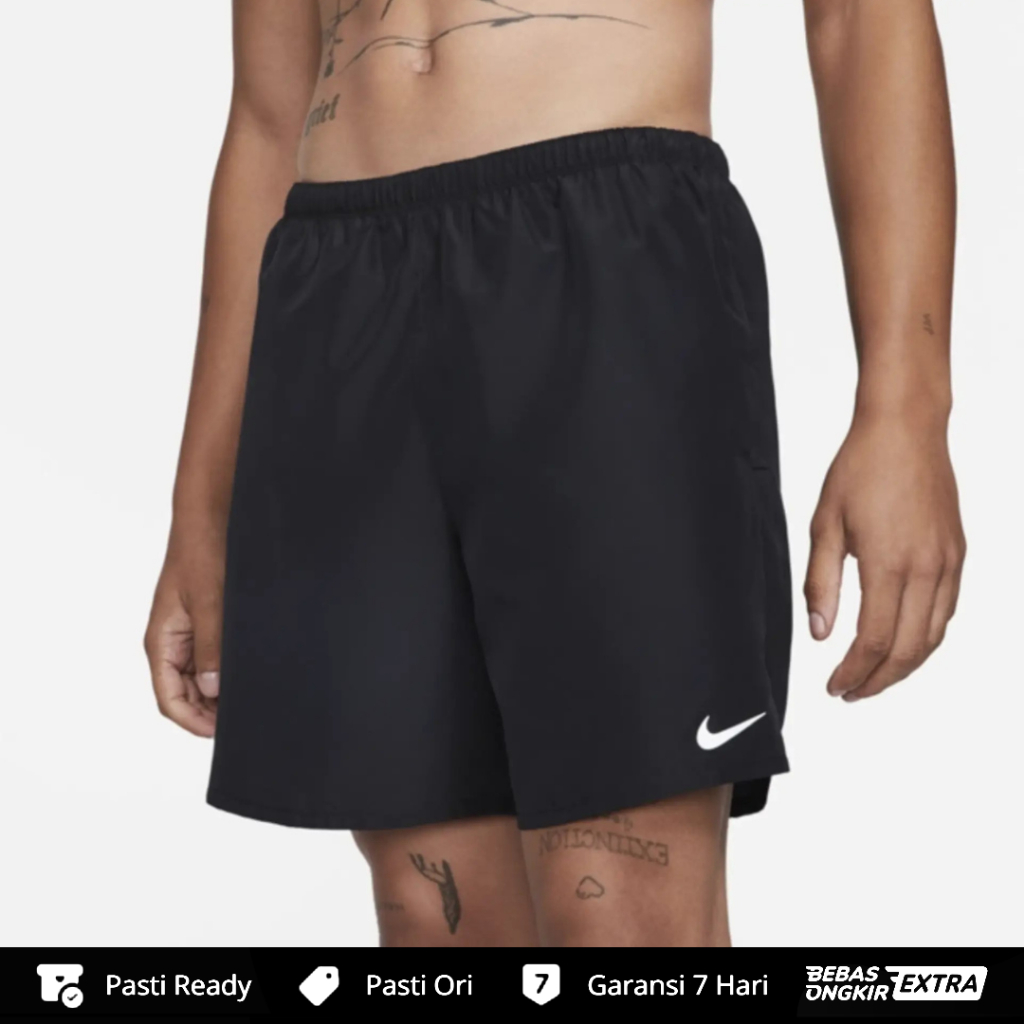 Nike Celana Pendek Lari Pria Dri-FIT Challenger Brief Linned - Hitam