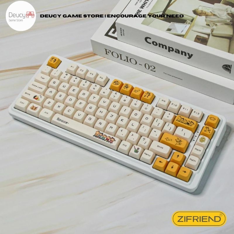 ZIFRIEND Crayon Shinchan 147 Keys Keycaps XDA Profile Dye-Sublimated Keycap PBT Material For Mechani