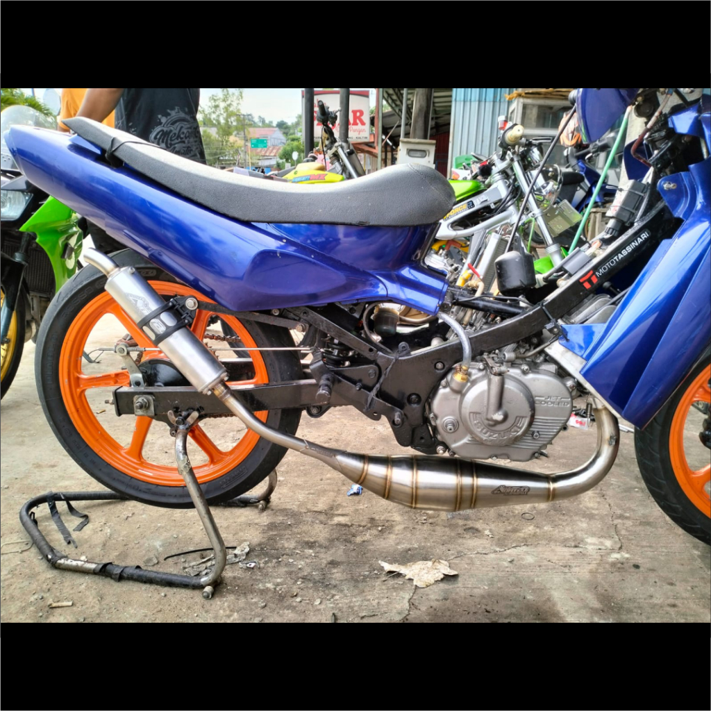 Knalpot ABRT20 Satria Hiu Lumba Kompetisi Stainless ORIGINAL PABRIK ABRT20