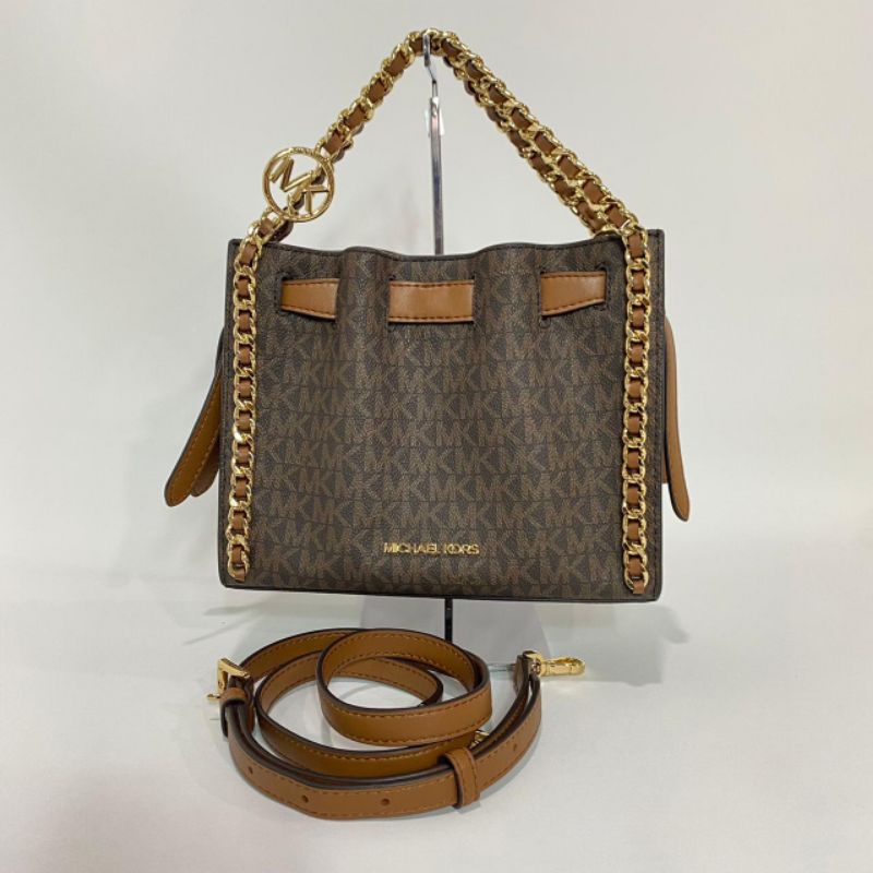 mk Mina small belt chain inlay XBODY signature Brown n