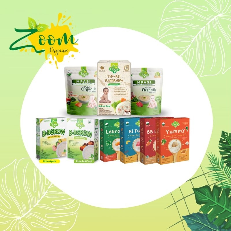 BUBUR ORGANIK NAYZ BUBUR TEMATIK NAYZ BUBUR MPASI SALMON SAPI BASO SAPI BUBUR B-BGROW NAYZ BUBUR NAY