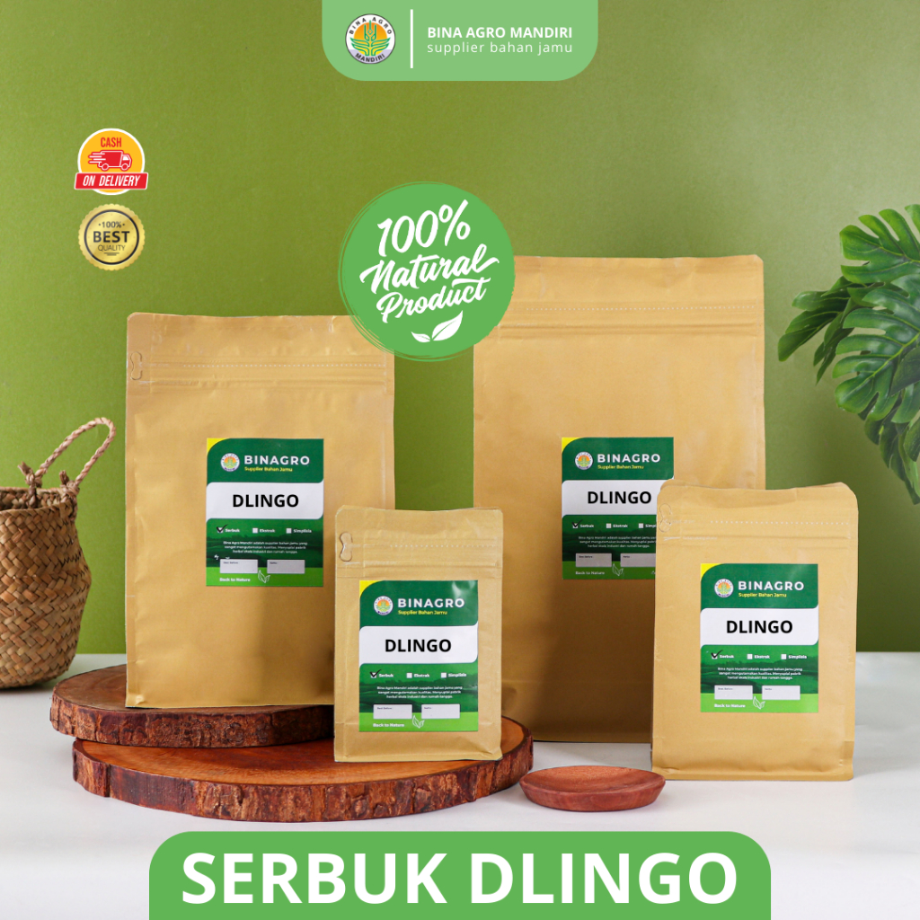 DLINGO Serbuk Bubuk Jamu Dlingo Murni Tanpa Campuran 100 gram 250 gram 500 gram Premium Binagro