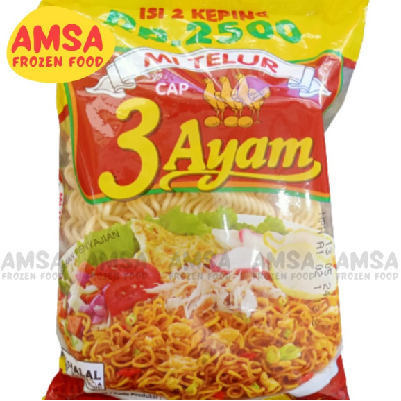 

Mi Telur Cap 3 Ayam 120 gr / Mie Telor