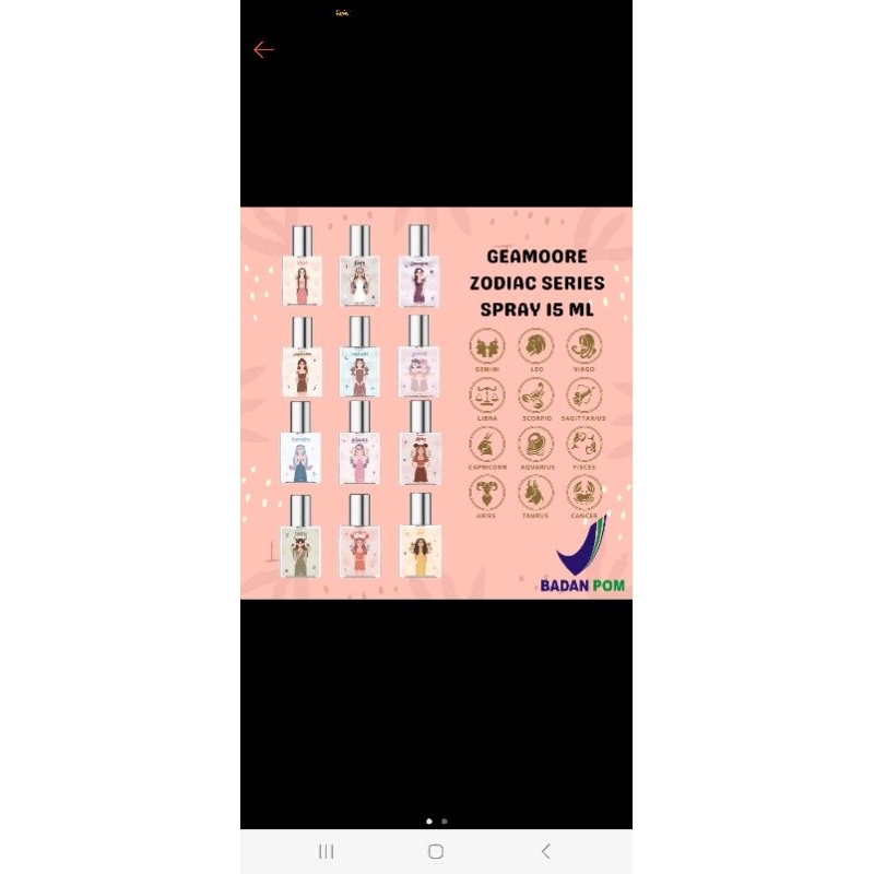parfum Geamoore zodiak spray 15 ml