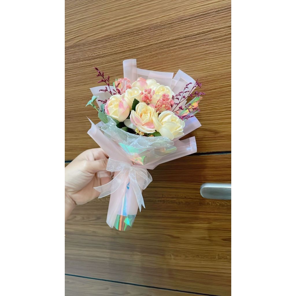 Buket bunga mini buket bunga palsu camelia buket bunga wisuda buket bunga valentine buket mawar pals