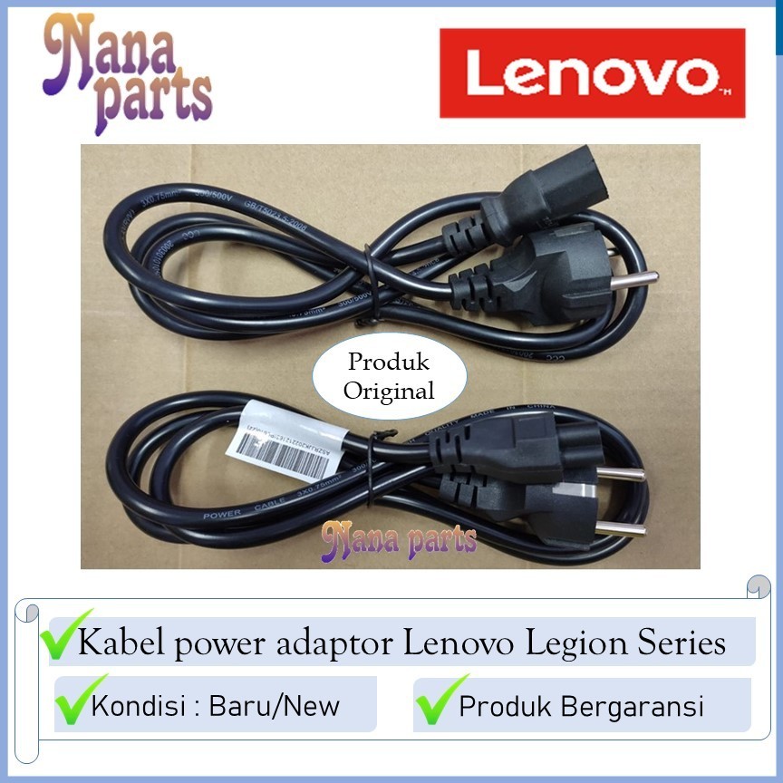 Kabel power adaptor laptop gaming Lenovo Legion Original 3 lubang