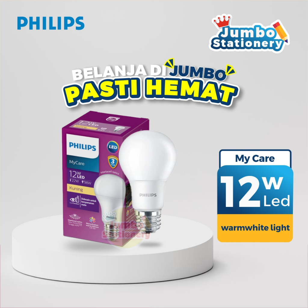 Lampu Philips LED 12W 12 Watt 12Watt 12 W WWL Warm White Mycare