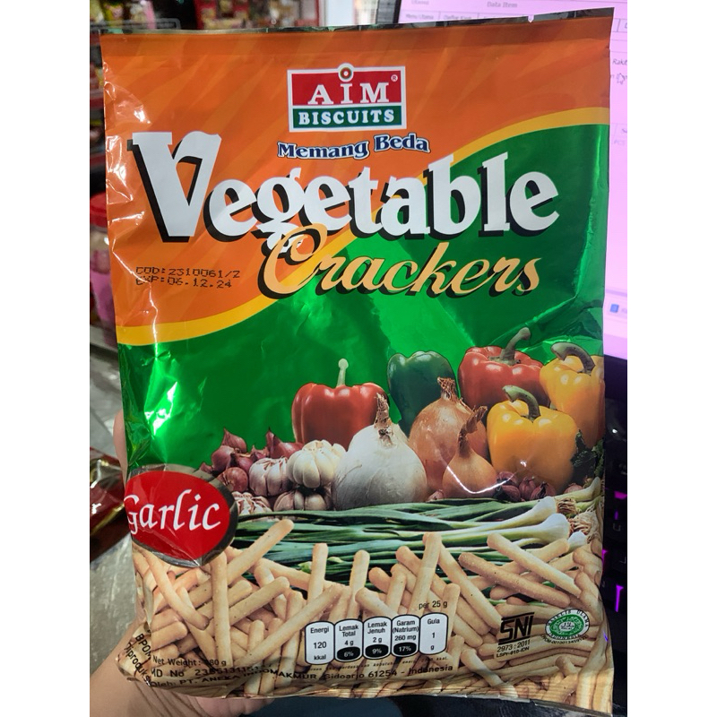 

VEGETABLE CRACKERS 180gr